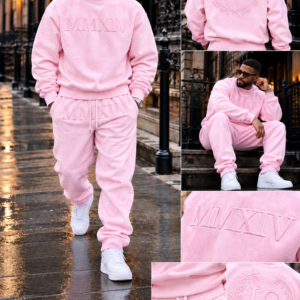 Loddo Grand Pink Acid Wash Sweatsuit
