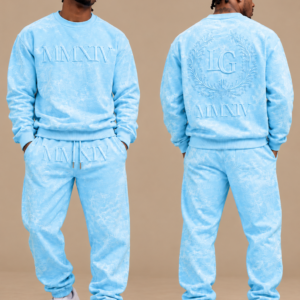 Loddo Grand Blue Acid Wash Sweatsuit